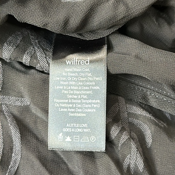 Aritzia Wilfred Durant Black Floral sheer Burn out  tie front Robe - Picture 10 of 15
